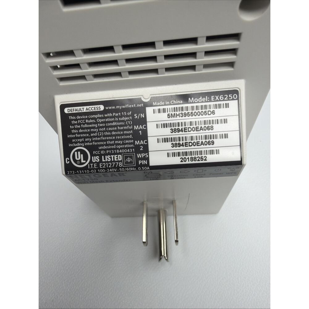NETGEAR - AC1750 Dual-Band Wi-Fi Range Extender - White - Clean Tested - Picture 4 of 7